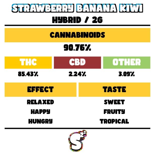 SNOOZE STRAWBERRY BANANA KIWI DISPOSABLE 