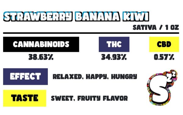 SNOOZE PILLOWS STRAWBERRY BANANA KIWI PREMIUM CANNABIS FLOWER 